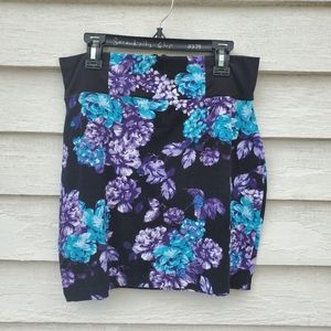 Black Floral Skirt